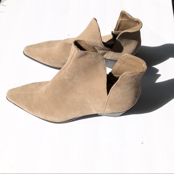 NEW Zara Beige Suede Cowboy Boots - Picture 8 of 9